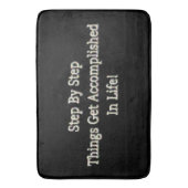 「ステップバイステップ」かわいいデザイン。買今 バスマット (正面縦)