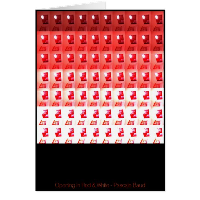 ステップバイ赤と白ステップカードで開く (正面)