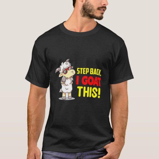 ステップバック ヤギ 動物 Tシャツ (正面)