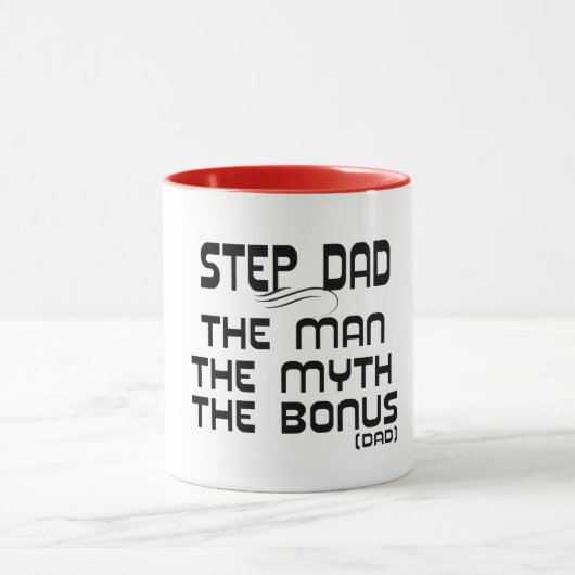 ステップパパおもしろいな人の神話のボーナス父の日のマグ マグカップ (中央)