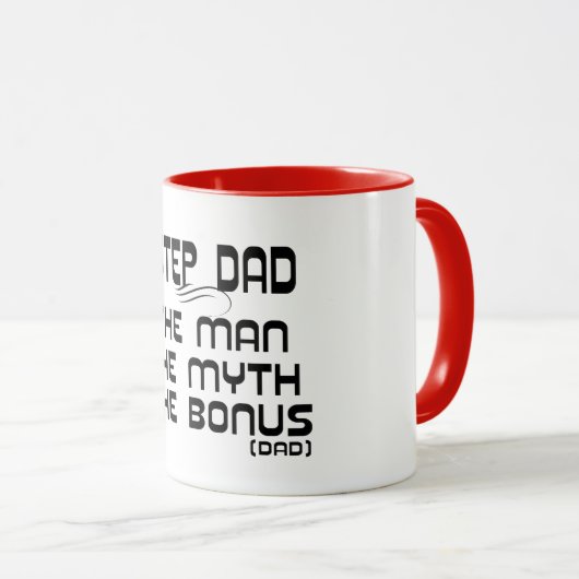 ステップパパおもしろいな人の神話のボーナス父の日のマグ マグカップ (正面右)