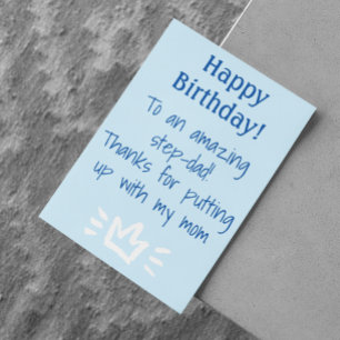 ステップパパおもしろいハッピーバースデー シーズンカード