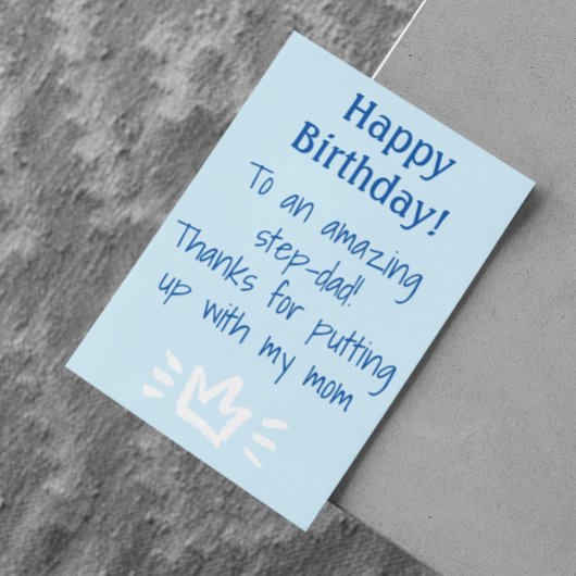 ステップパパおもしろいハッピーバースデー シーズンカード