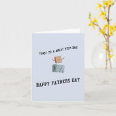 ステップパパのハッピ素晴らしーファーザーズデーに乾杯 カード (黄色い花)