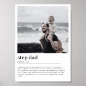 ステップパパ定義ミニマルカスタム写真 ポスター (正面)