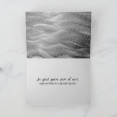 ステップパパ誕生日金属抽象芸術 カード (内部)