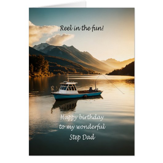 ステップパパ魚釣りfrom aボート誕生日 (正面)