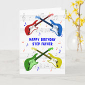ステップファーザーギターズ誕生日カード カード (黄色い花)