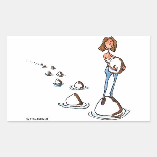 ステップフォワード 長方形シール (正面)