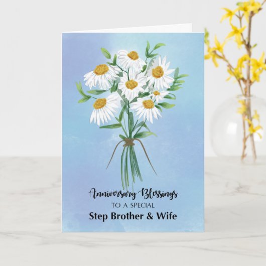 ステップブラザーと妻結婚の記念日 カード (黄色い花)