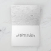 ステップブラザーの誕生日オン樺の木ツリー カード (内部)