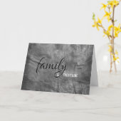 ステップブラザー誕生日グレーレザーカード カード (黄色い花)