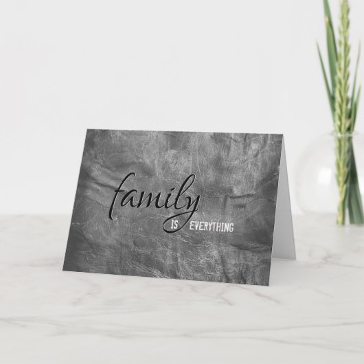 ステップブラザー誕生日グレーレザーカード カード (正面)