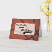 ステップブラザー誕生日バスケットボール カード (黄色い花)
