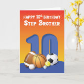 ステップブラザー10th誕生日スポーツボール カード (黄色い花)