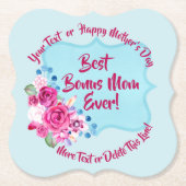 ステップマザースデイボーナスマムチェンジ文字 ペーパーコースター (正面)