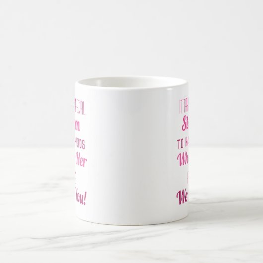 ステップマザーズのかわいいピンクの母の日のマグカップ コーヒーマグカップ (中央)