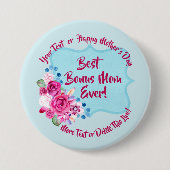 ステップマザーズ日賞与ママ変更文字大 缶バッジ (正面)