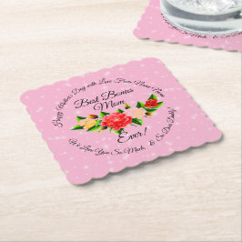 ステップマザーボーナスママザーデイスカロップスクエア ペーパーコースター