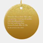 ステップマステップマエレガントザー金ゴールドグリッターGlam セラミックオーナメント (裏面)