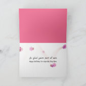 ステップママの誕生日のドットを固定 カード (内部)