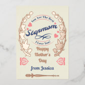 ステップママママザーズデイバラ金ゴールド 箔シーズンカード (正面)