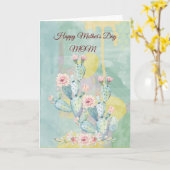 ステップママ母の日の水の色サボカード カード (黄色い花)