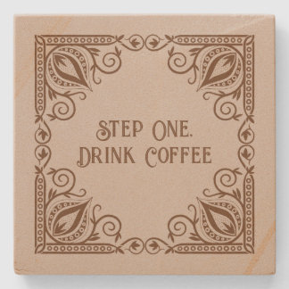 ステップワンドリンクコーヒーロータス&つる植物装飾品 ストーンコースター