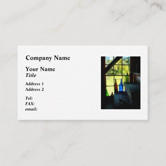 ステップ上の色付きボトル 名刺 (正面)