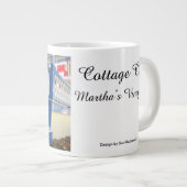 ステップ上の3つのカボチャ – マーサのブドウ畑 ジャンボコーヒーマグカップ (正面右)