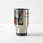 ステップ上の3つのカボチャ – マーサのブドウ畑 トラベルマグ (中央)