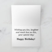 ステップ娘のためのバースデー・カード カード (内部)