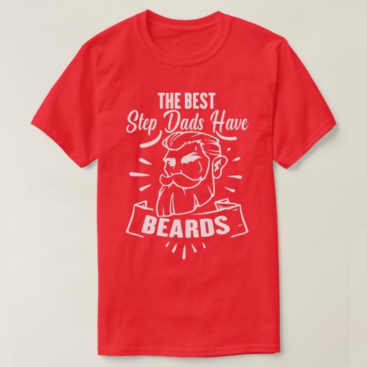 ステップ最高のパパはBeards 1 Tシャツ (デザイン正面)