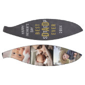 ステップ最高のパパハッピーファザーズデイ3フォトコラージュ バスケットボール (パネル)