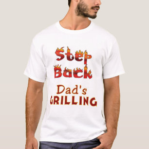 ステップ背部パパの焼くおもしろいなユーモアのある Tシャツ