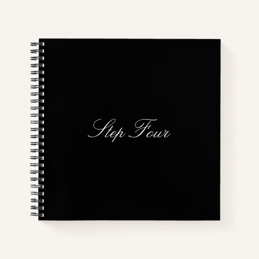 「ステップ4」正方形ノートブック ノートブック (正面)
