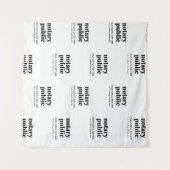 ステップ&リピート白公証人公共モダンイベント タペストリー (正面(横))