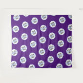 ステップ&リピート背景 自社ロゴ 紫 タペストリー (正面(横))