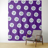 ステップ&リピート背景 自社ロゴ 紫 タペストリー (インサイチュ)