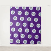 ステップ&リピート背景 自社ロゴ 紫 タペストリー (正面)