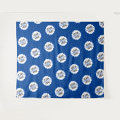 ステップ&リピート背景 自社ロゴ 青 タペストリー (正面(横))