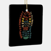 ステップ·最高のパパは〜に踏み込んでくれてありがとう セラミックオーナメント (右)