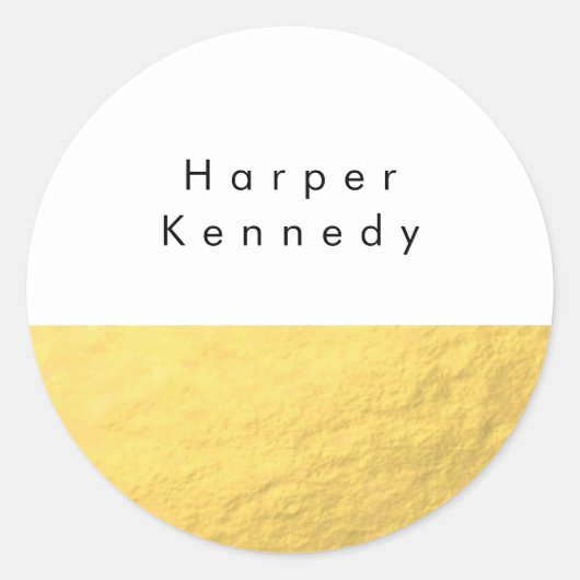 ステッモダンクフェイクゴールドフォイル ラウンドシール (正面)