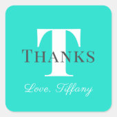 ステッモノグラムのカーと封筒用シール スクエアシール (正面)