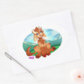 ステッモーモーカー 楕円形シール (封筒)