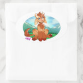 ステッモーモーカー 楕円形シール (バッグ)