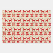 ステッユニークチモダンクリスマスホリデー ラッピングペーパーシート (正面3)