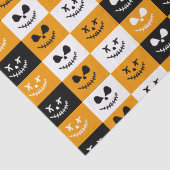 ステッ不気味チ顔 |黒オレンジ色の白いハロウィーン 薄葉紙 (詳細)