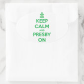 ステッ保クに落ち着いて押し付ける 楕円形シール (バッグ)