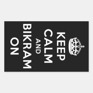 ステッ保クにCalm & Bikramを貼る 長方形シール